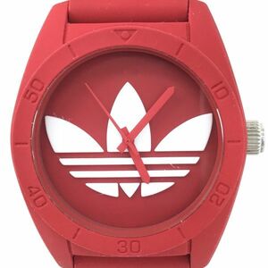 adidas アディダス 腕時計 クオーツ ADH6168 Santiago サンティアゴ レッド 樹脂ベルト シリコン 赤 おしゃれ 新品電池交換済み 動作確認済