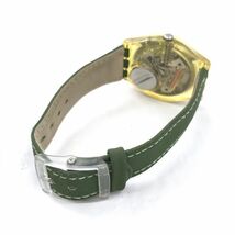 Swatch スウォッチ 腕時計 クオーツ MOOS GK724 グリーン コレクション コレクター おしゃれ カレンダー シンプル 電池交換済 動作確認済_画像4