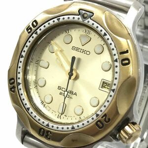 SEIKO セイコー SCUBA 腕時計 5H25-6000 クオーツ アナログ ラウンド ゴールド ヴィンテージ コレクション 電池交換済み 動作確認済み