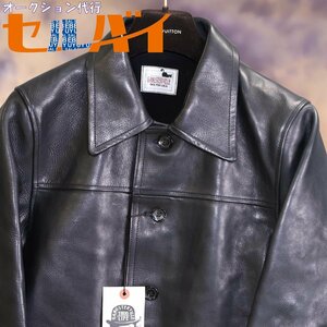 本物 新品同 ギャングスタービル 30'S CAR COAT ブラック メンズS レザーコート ジャケット ブルゾン 国内正規品 GANGSTERVILLE