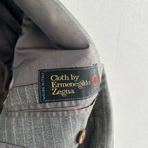 Ermenegildo Zegna ゼニア テーラードジャケット ブレザー ストライプ 美品 シングルスーツ XL程度 グレー_画像8