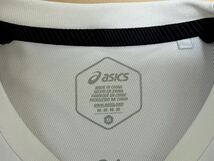 中古品 アシックス asics メンズ バスケットボール 半袖 ゲームシャツ Mサイズ ホワイト×ブラック 発送 クリックポスト 185円_画像2