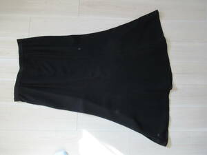 東京ソワール　ロング丈スカート　大きいサイズ　ブラックフォーマル　19号　黒　やや厚手　USED品　送料無料