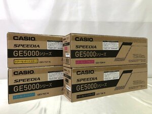 ●ジャンク品●CASIO 純正　GE5000シリーズ トナー 4色セット (YMCK) (11623120118966SH)