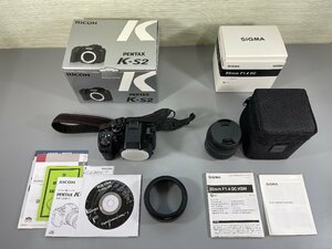 【中古品】PENTAX/ペンタックス　 K-S2/デジタル一眼レフカメラ　SIGUMA/カメラレンズ　30mm F1.4 DC　2個セット（30123121019992US）