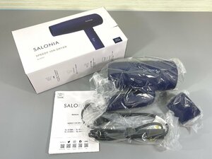 ＜未使用品＞SALONIA サロニア スピーディイオンドライヤー ネイビー SL-013NV（30923112418722DJ）