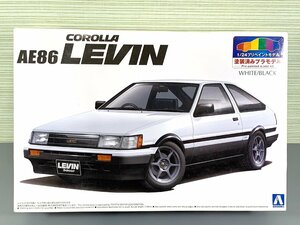 ＜未使用品＞AOSHIMA 1/24 プリペイントモデルシリーズ SP トヨタ AE86 レビン 1983 ホワイト/ブラック 塗装済み（31923110117342IK）