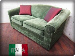 ■美品■イタリア最高級■ラグジュアリー■オーセンティック■有名超高級ホテル■エレガントスタイル■2人掛けソファ■60万■khhn1825k