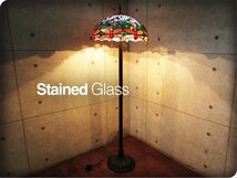 ■展示品■最高級■stained glass/ステンドグラス■蜻蛉紋様■フロアライト/スタンドライト■smm8773m_画像1