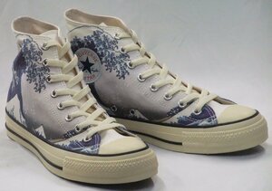 送料無料 CONVERSE ALL STAR (R) UKIYOEPRINT HI ウエーブ ホワイト 27.5cm コンバース オールスター ウキヨエプリント 浮世絵 ハイカット