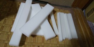 48x232x21ｍｍ 白色ジュラコンポリアセタール　POM 樹脂 プラスチック 板　ブロック シート 端材 スクラップ