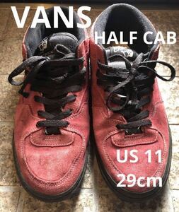 VANSバンズ HALF CAB ハーフキャブ　US11 バーガンディー　ワインレッド