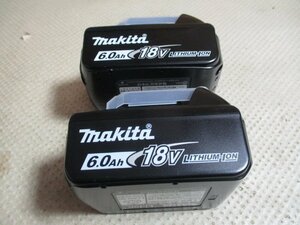 新品未使用品　マキタ　純正　バッテリー　BL1860B　DC18V　6.0Ah　108Wh　計2点　（D-20）