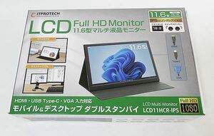 新品◆ ITPROTECH 11.6型マルチ液晶モニター FULL HD 1920x1080 16:9 LCD11HCR-IPS