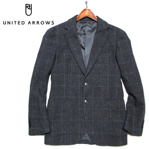 【ユナイテッドアローズ】 格子柄　ウールツイード　テーラードジャケット　サイズL　UNITED ARROWS GREEN LABEL RELAXING