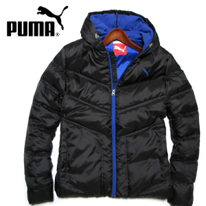 【プーマ】 フーデッドダウンジャケット　ブラック　サイズL　フード裏フリース　DOWN JACKET　PUMA　プーマジャパン