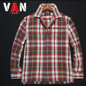 【ヴァンヂャケット　VAN JAC】 ヘビーネルシャツ　チェックデザイン　サイズL　厚手ワークシャツ　(株)ヴァンヂャケット