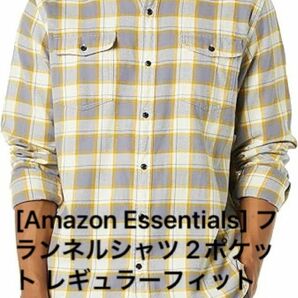 半額セール！[Amazon Essentials] フランネルシャツ 2ポケット レギュラーフィット 長袖 メンズ