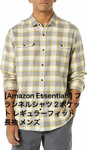 半額セール！[Amazon Essentials] フランネルシャツ 2ポケット レギュラーフィット 長袖 メンズ