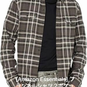 半額セール！[Amazon Essentials] フランネルシャツ 2ポケット スリムフィット 長袖 メンズ
