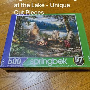 半額セール！Springbok's 500 Piece Jigsaw Puzzle Evening at the Lake 