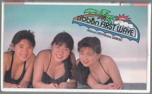 ribbon лента FIRST WAVE FM99mhz WAIKIKI (1990) Lee порожек имеется #VHS/ Nagasaku Hiromi / Matsuno Arimi Sato love ./po колено Canyon 