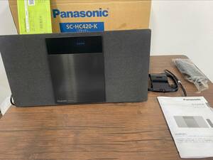 4038【美品】Panasonic パナソニック SC-HC420-K コンパクトステレオシステム ミニコンポ 元箱/リモコン/説明書付き