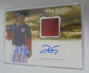 【MLB】(1)　George Springer 2013 Bowman Inception Relic Auto 直筆サイン　ジャージ　　ジョージ・スプリンガー