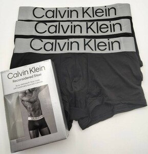 Calvin Klein(カルバンクライン) ローライズボクサーパンツ ブラック Mサイズ 3枚セット メンズボクサーパンツ 男性下着 NB3074