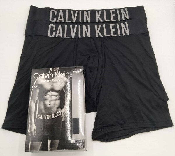 【Lサイズ】Calvin Klein(カルバンクライン) ボクサーブリーフ ブラック 2枚セット メンズボクサーパンツ 男性下着 NB2594