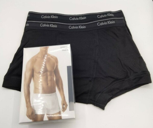 【Lサイズ】Calvin Klein(カルバンクライン) ボクサーブリーフ ブラック 2枚セット メンズボクサーパンツ 男性下着 NB1893