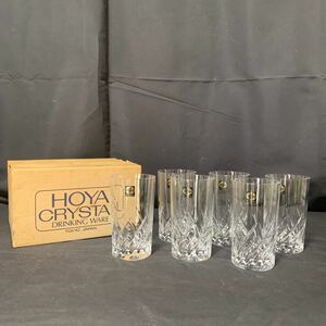 未使用品 HOYA CRYSTAL DRINKING WARE NTF0124 FOカット 8oz ハイボール 6pcs クリスグラス 6客 水割り ハイボールグラス 