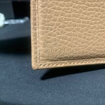 GUCCI グッチ GGロゴ 二つ折 り財布 インターロック コンパクト ベージュ レ ザー 615525_画像9