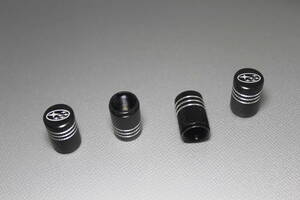  Subaru aluminium air valve cap black new goods after market goods 