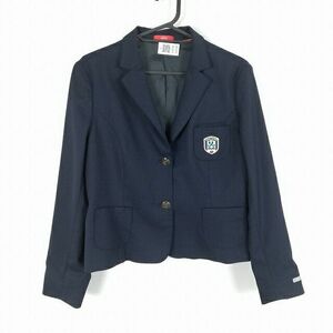 1円 韓国制服 ブレザー 上着 大きいサイズ 冬物 女子 学生服 仁川ヤンチョン中学 紺 制服 中古 ランクB KU0788