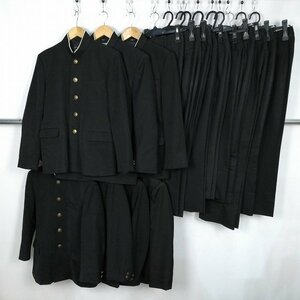 メンズ ベスト 学生ズボン 夏ズボン5枚 無地 黒 1円 中古 制服 学生服 セット 詰合わせ 39CS-081 DF