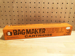 デッドストック 1970 MADE in USA BAG MAKER & SEALER REFILL CARTRIDGE シーラー リフィール オレンジ アメリカ アメリカン 雑貨