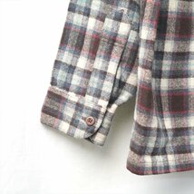 60s70s ビンテージ Pendleton ペンドルトン ウール オープンカラーシャツ M ノンウォッシュ ミントコンディション ②_画像7