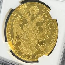 オーストリア 4ダカット金貨 1915年 NGC 鑑定済み MS67 復刻コインフランツ・ヨーゼフ コイン投資 インフレ対策　資産保全_画像6