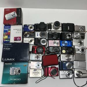 【ジャンク品】デジタルカメラ まとめて　Nikon/Canon/Panasonic/SONY/CASIO/OLYMPUS/FUJIFILM 計34台　管理番号12142103 