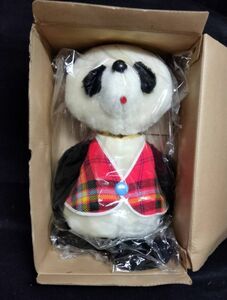 [ used : box attaching : sack entering ]. virtue Panda soft toy TY. seal animal retro Showa era animal lovely ornament child product number 1800 total length approximately 40cm width 26.5cm