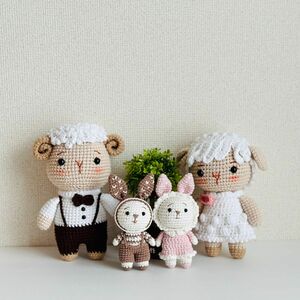 新郎 新婦 編みぐるみ ウェディングドール 結婚式　ハンドメイド　インテリア