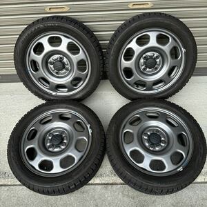 ハスラー純正スチールホイール165/55R15スタッドレスセットスズキブリジストンVRX2スペーシアカスタムキャリーエブリワゴンR