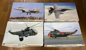 未組立　プラモデル　その12　Hasegawa/ハセガワ　軍用機・ヘリコプターなど　4箱　検：軍用機　航空機　旅客機　戦闘機