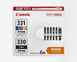 【未使用】キャノン BCI-331+330/6MP 純正プリンターインク (標準容量) 6色マルチパック 取付期限2025.10