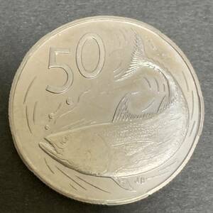 外国コイン！ジェームズ・クック生誕 250 周年 50セント 1983年 美品 あ204