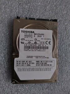 ★ TOSHIBA MK1234GSX 9,5-мм 2,5-дюймовый жесткий диск 120 ГБ в работе!