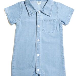 SHEIN キッズ デニム オーバーオール 半袖 18-24M
