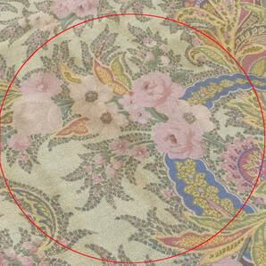 ETRO エトロ 大判 スカーフ ショール ペイズリー柄 花柄 シルク ピンク グリーン系 約123cm×120cm イタリア製 ST2の画像8