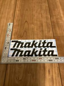 マキタ カッティングステッカー 工具 150mm MAKITA ハイコーキ 電動工具　アルファベット カタカナ 黒